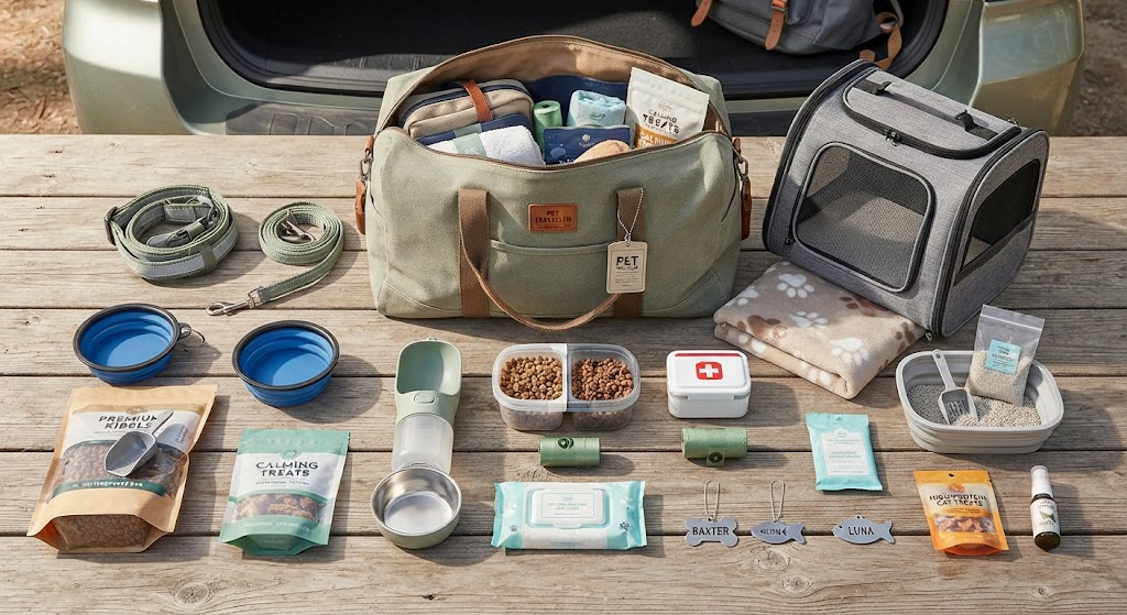 Travel Pet Supplies for Trips with Dogs and Cats